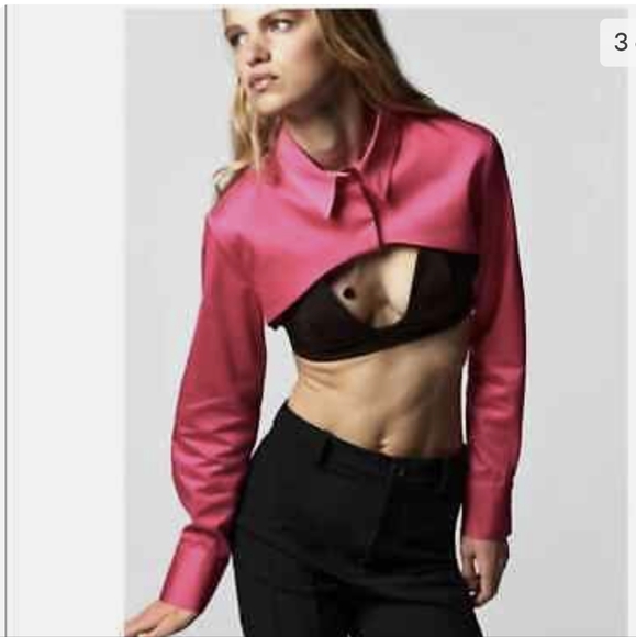 Zara poplin cropped shirt - Picture 6 of 8